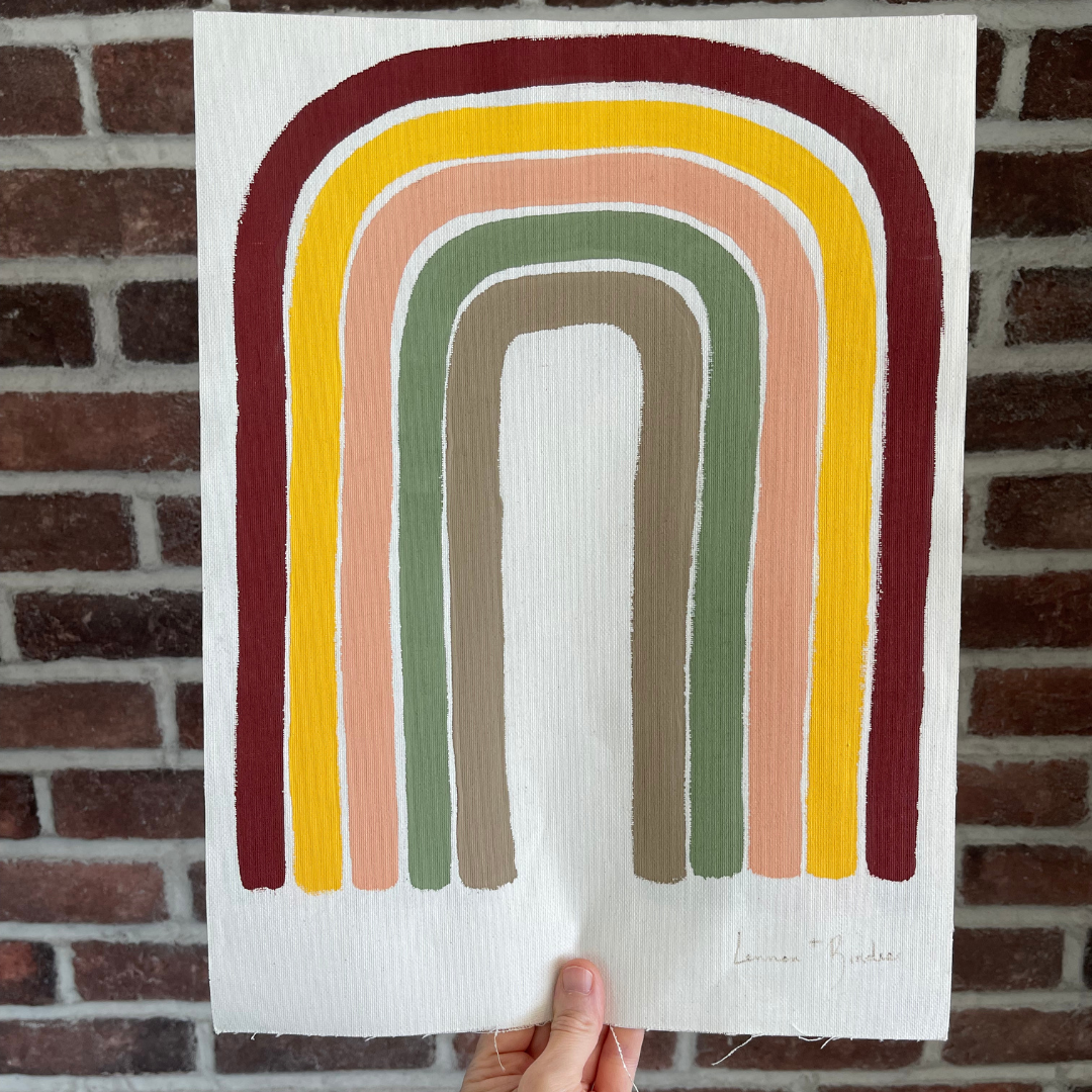 Lennon + Birdie Rainbow Painting