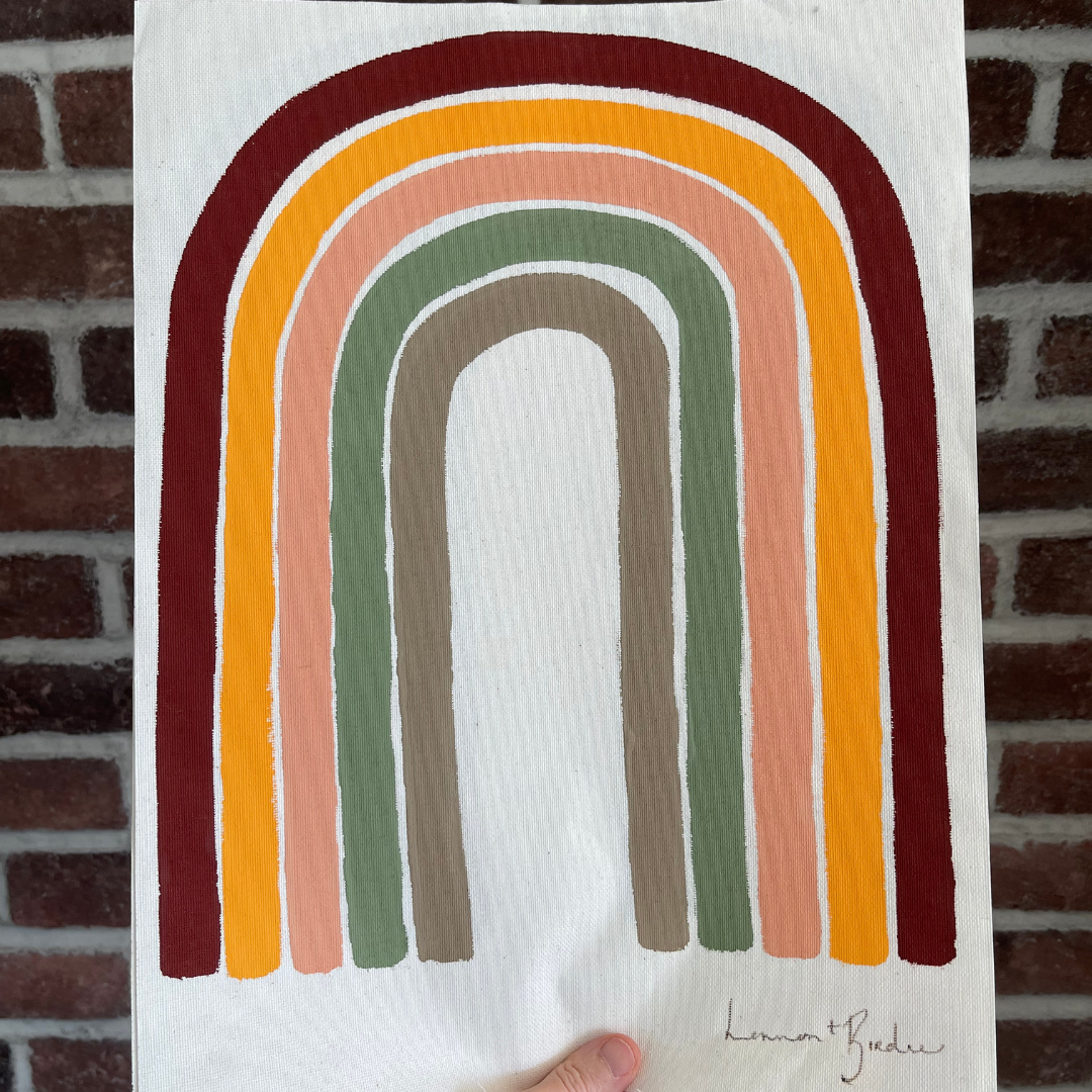 Lennon + Birdie Rainbow Painting