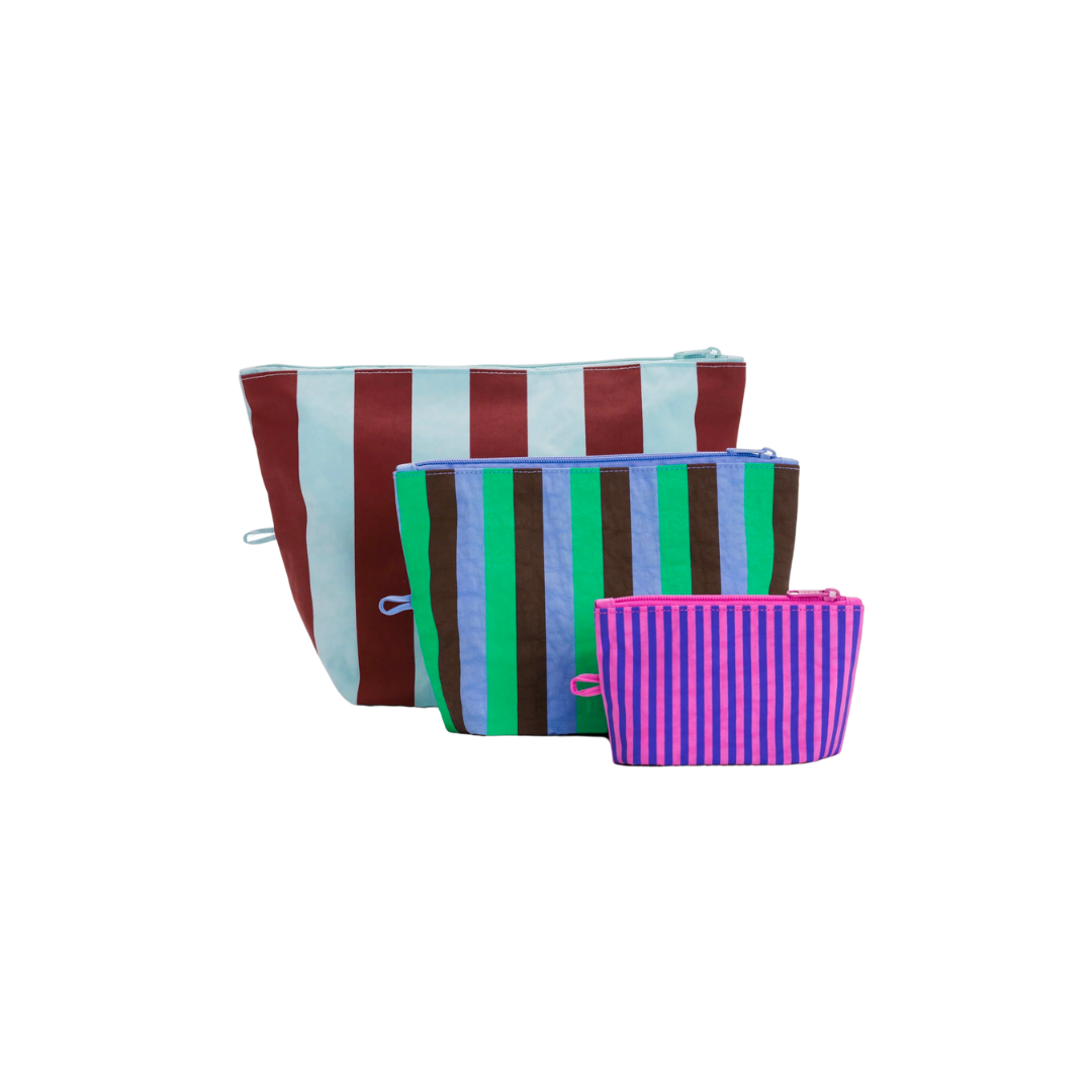 Go Pouch Set - Vacation Stripe Mix