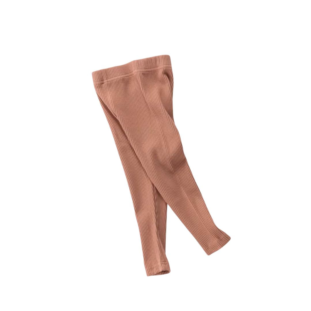 Thick Ribbed Leggings - Dusty Rose