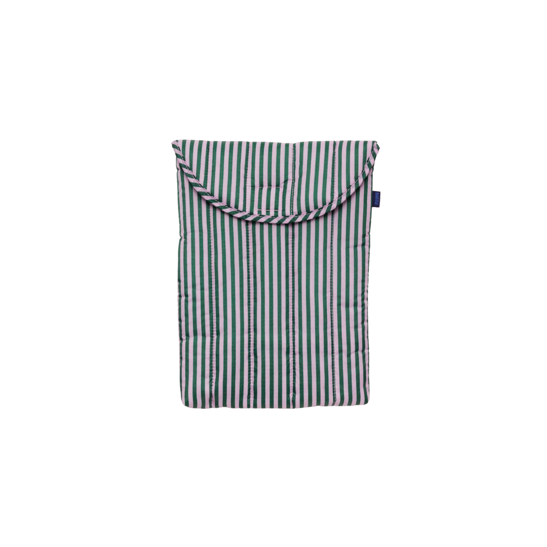 13" Puffy Laptop Sleeve - Lilac Candy Stripe