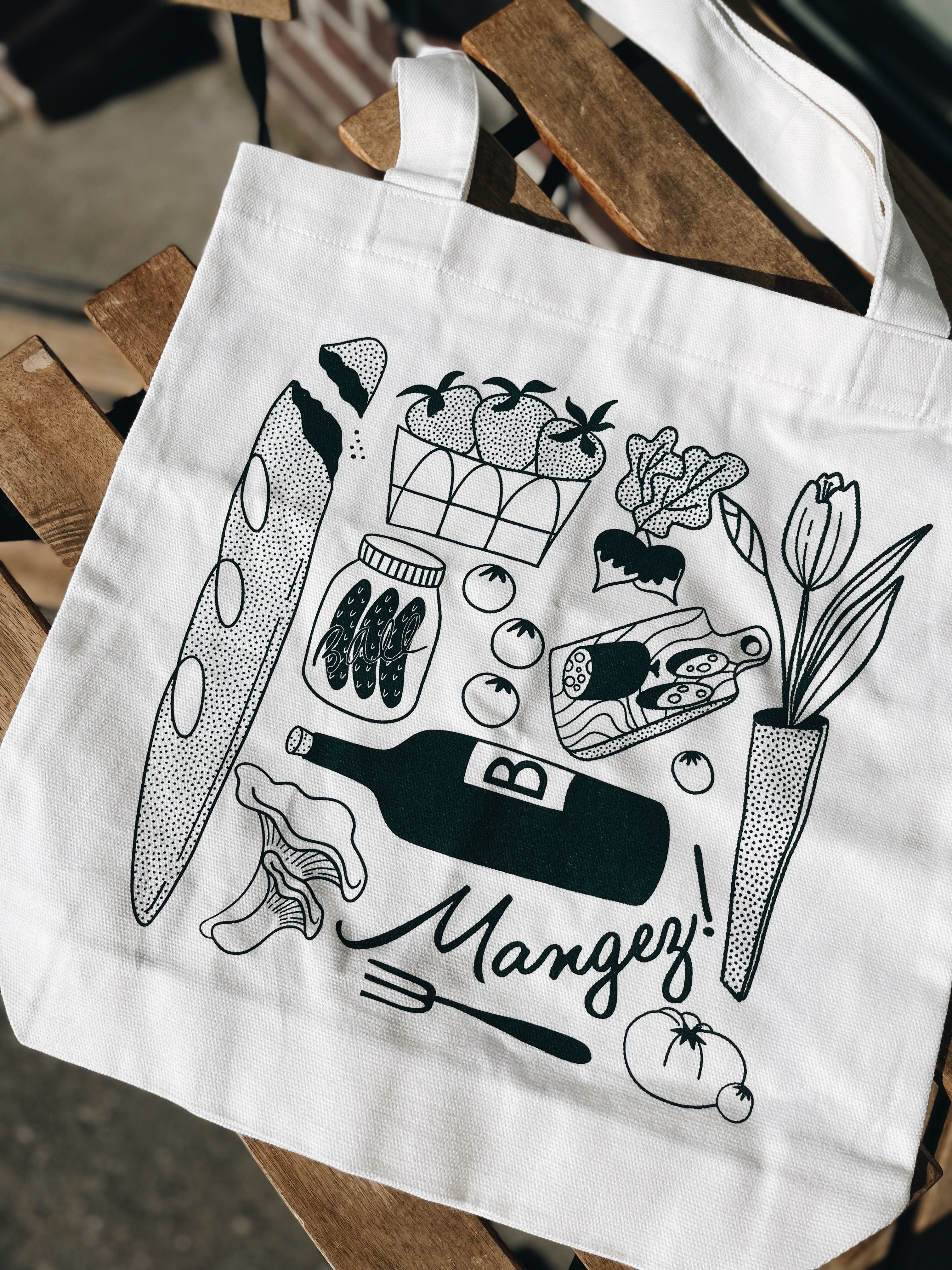 The Bureaux Market Tote - Ecru