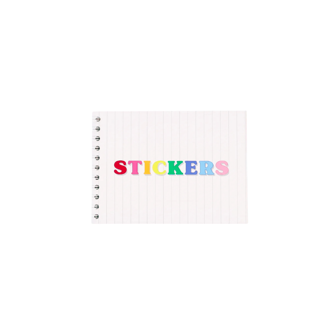 Hardcover Retro Grid Sticker Book