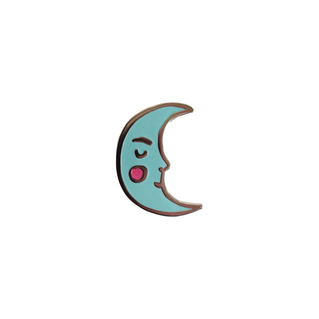 Crescent Moon Enamel Pin