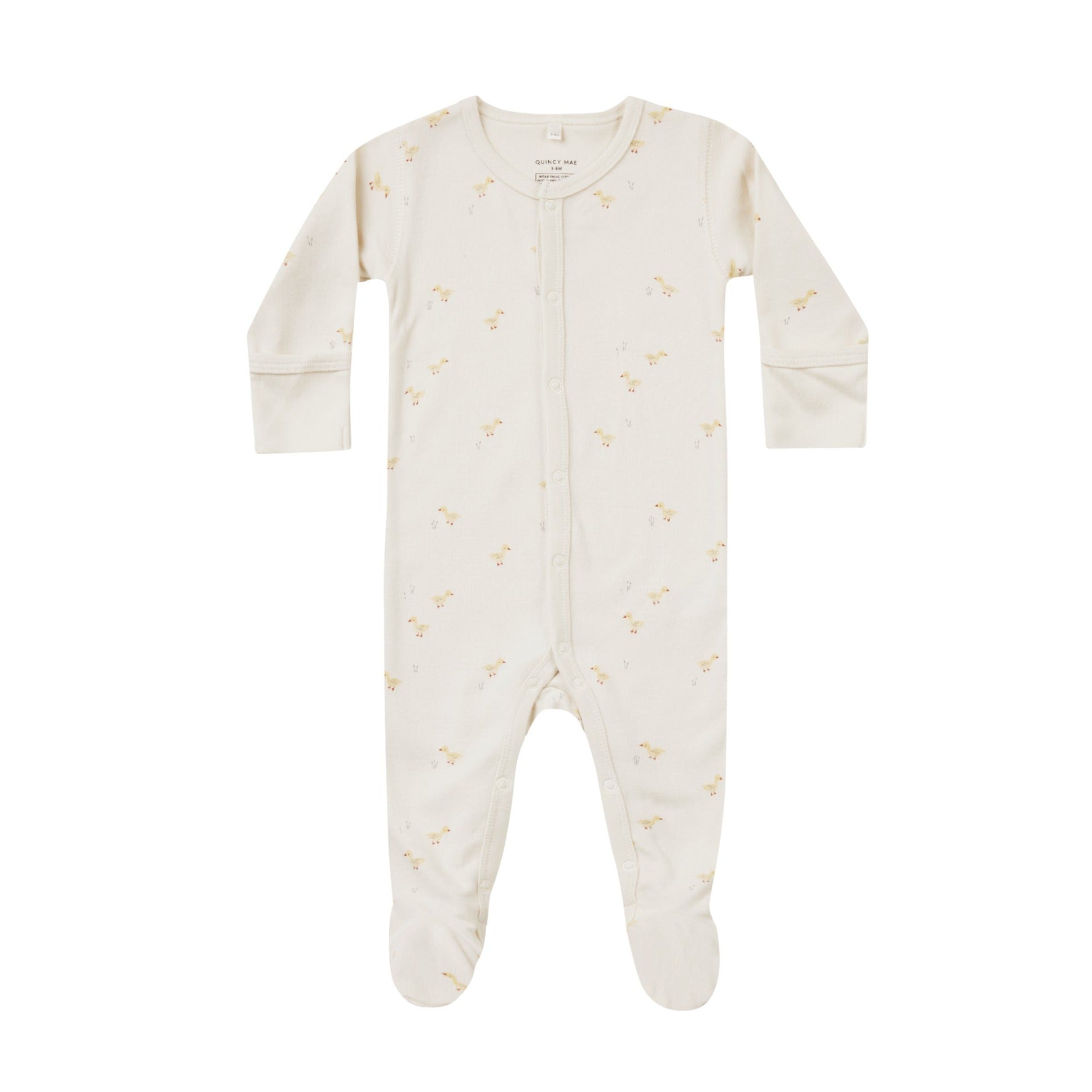 Full Snap Footie - Ivory Ducks