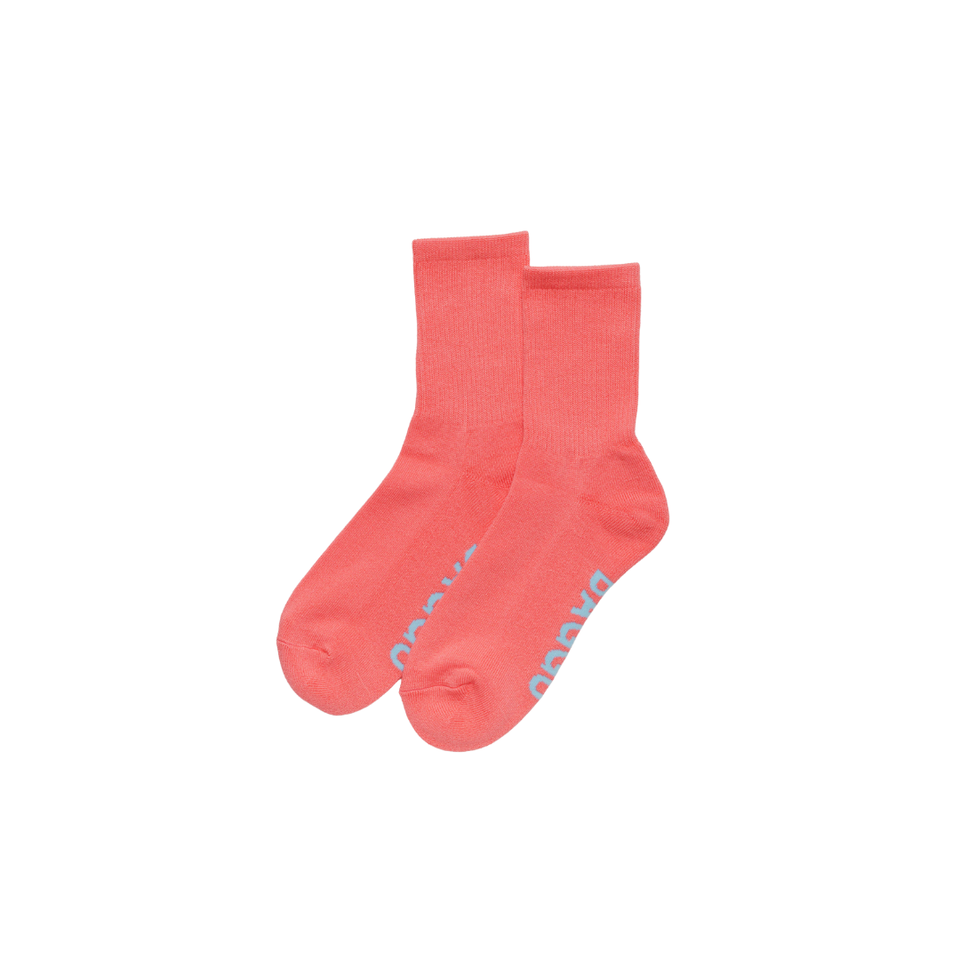 Ribbed Sock - Watermelon Pink Small