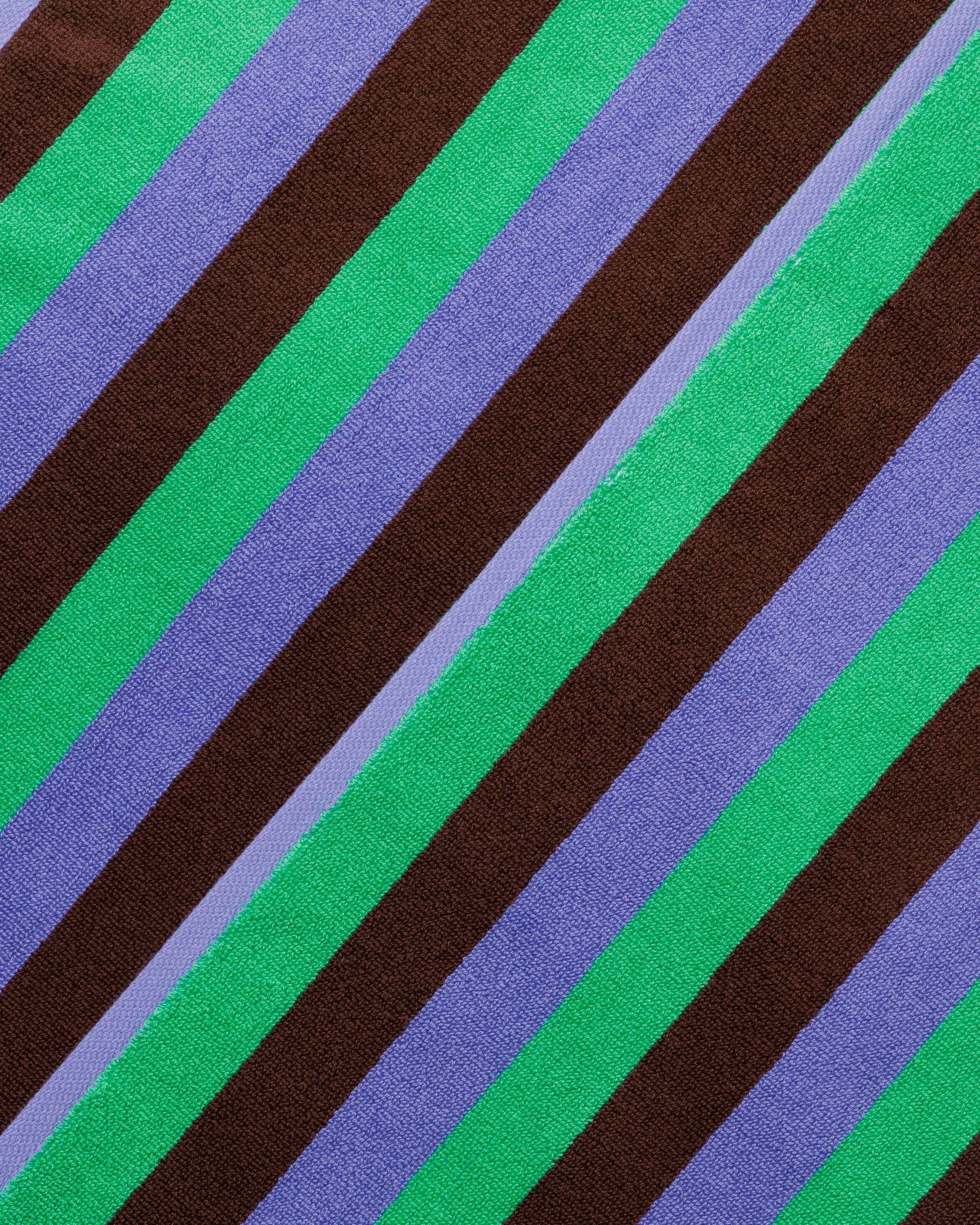 Organic Cotton Bath Towel - Mint 90's Stripe