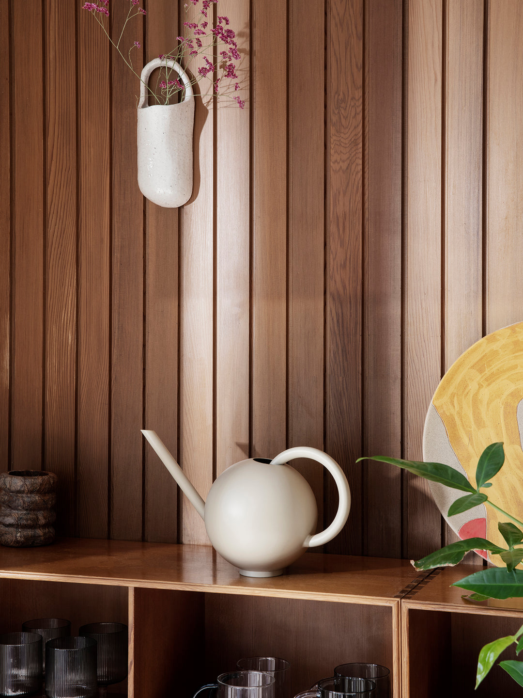 Speckle Wall Vase - Off White