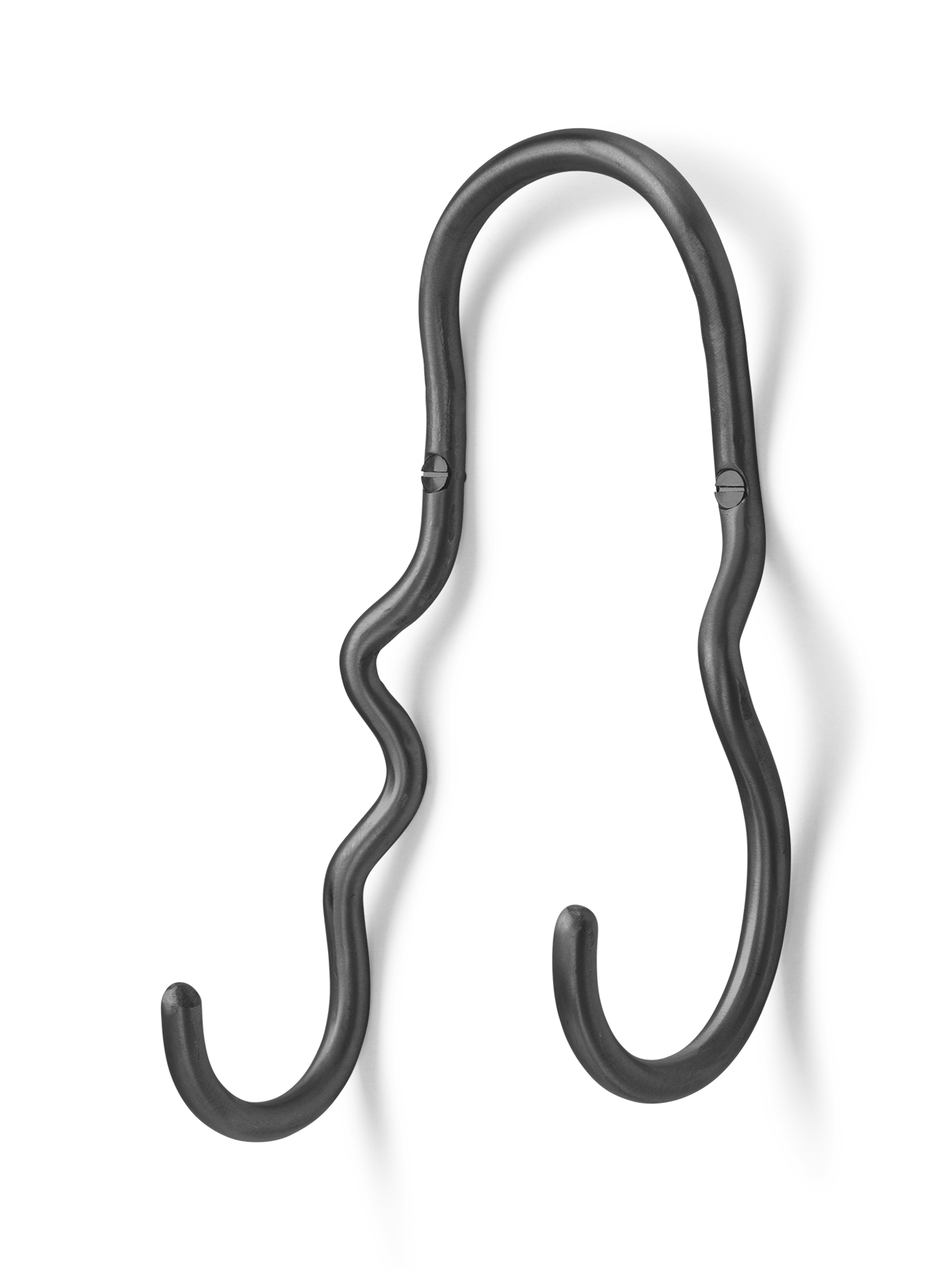 Curvature Double Hook - Black Brass