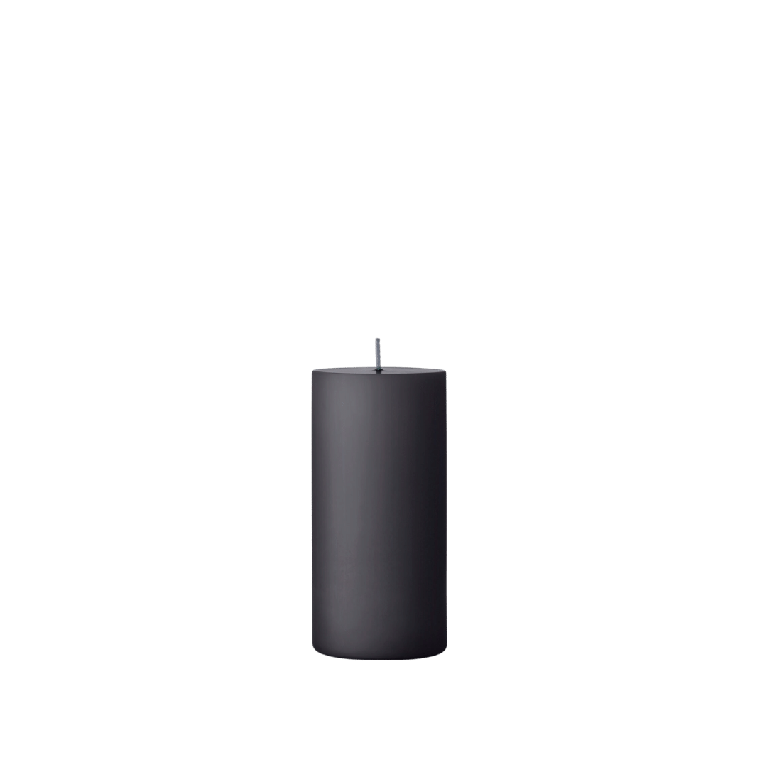 Danish Pillar Candle - Black 5cm x 10cm