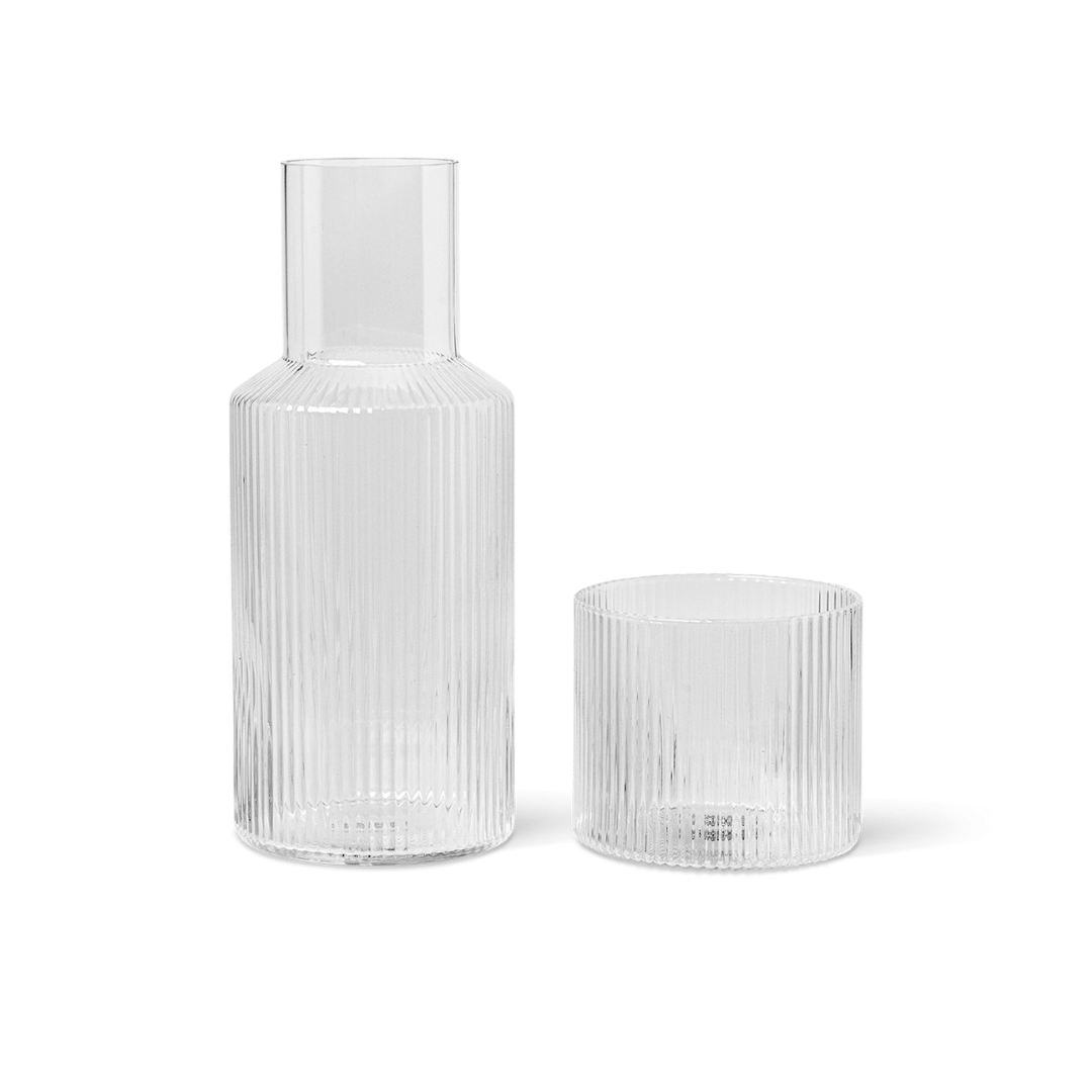 Ripple Carafe Set Small - Clear