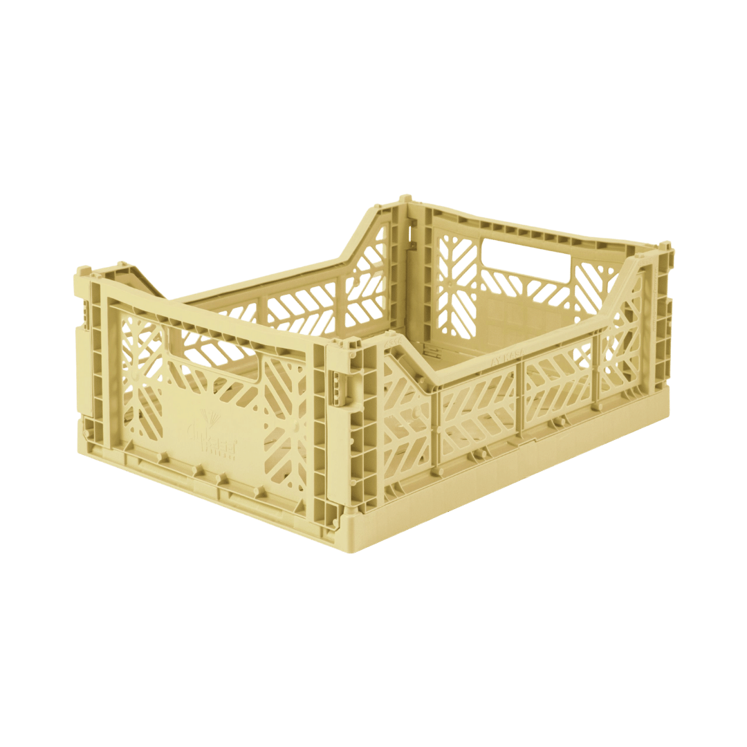 Midi Folding Crate - Banana