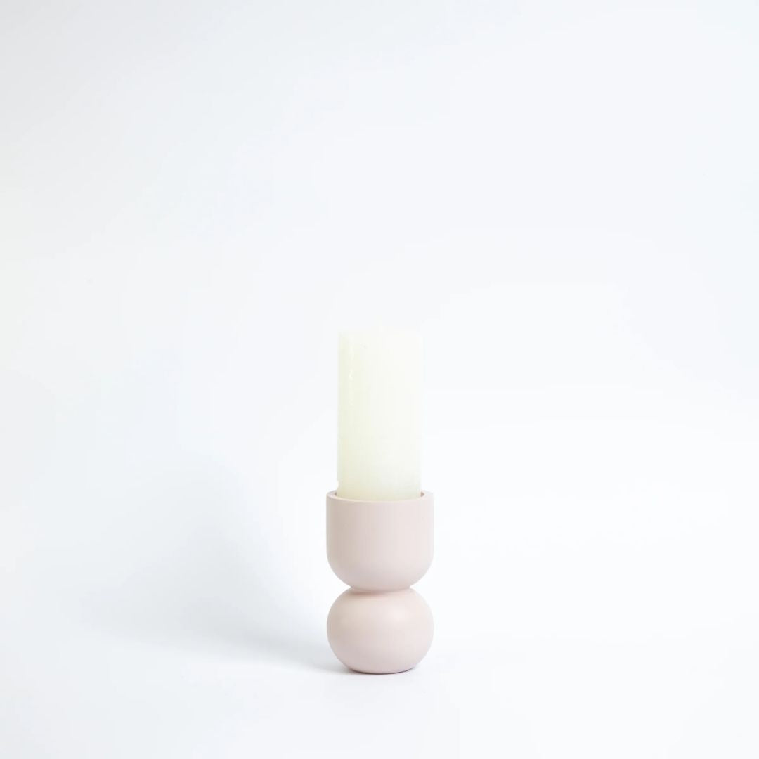 3 in 1 Low Candleholder - Rose