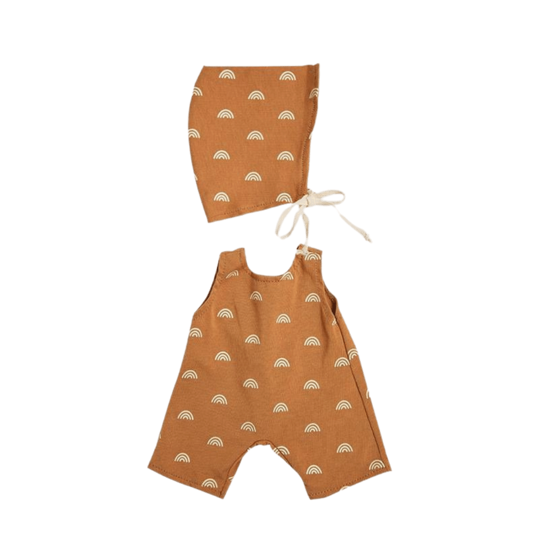 Dinkum Doll Rolo Romper Set - Fawn