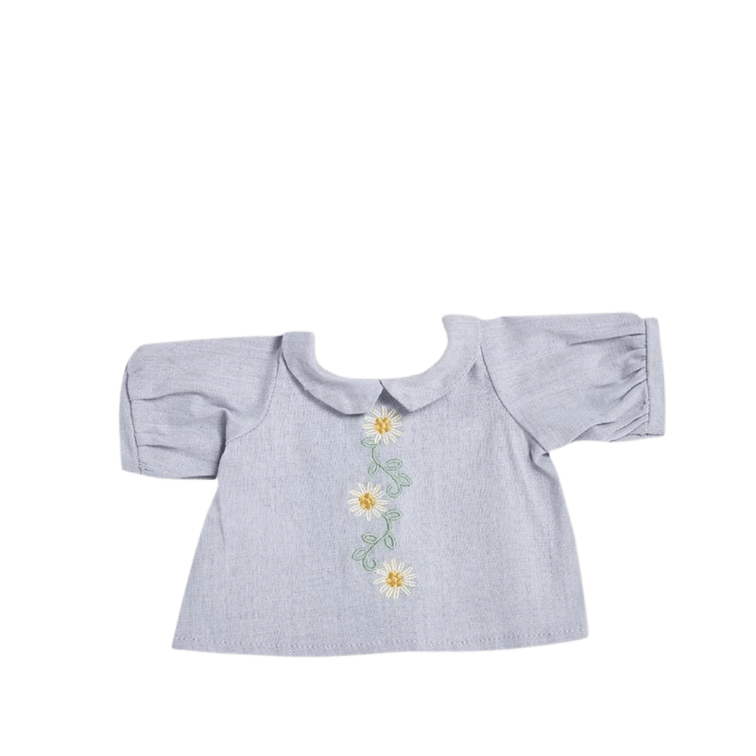 Dinkum Doll Cotton Daisy Dress - Cornflower Blue