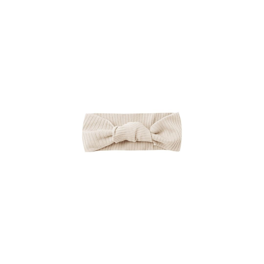 Ribbed Knotted Headband - Natural