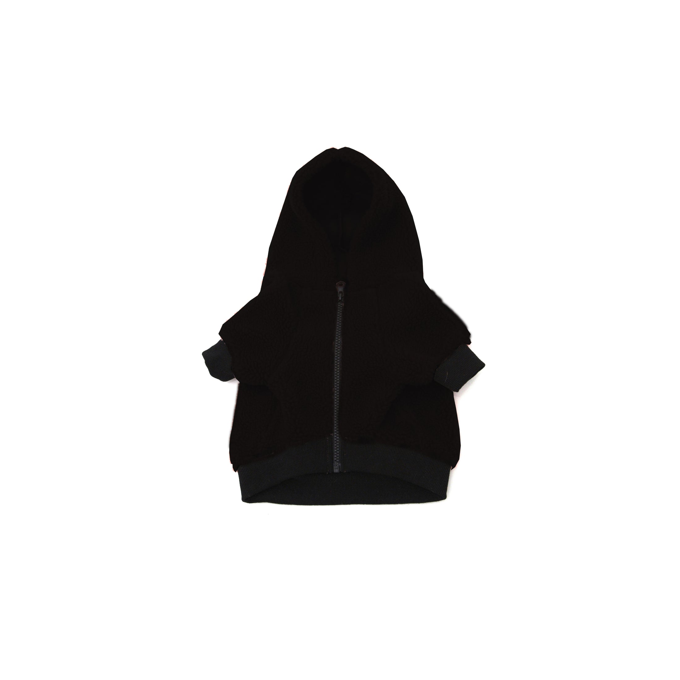Dog Sherpa Coat Jacket - Black