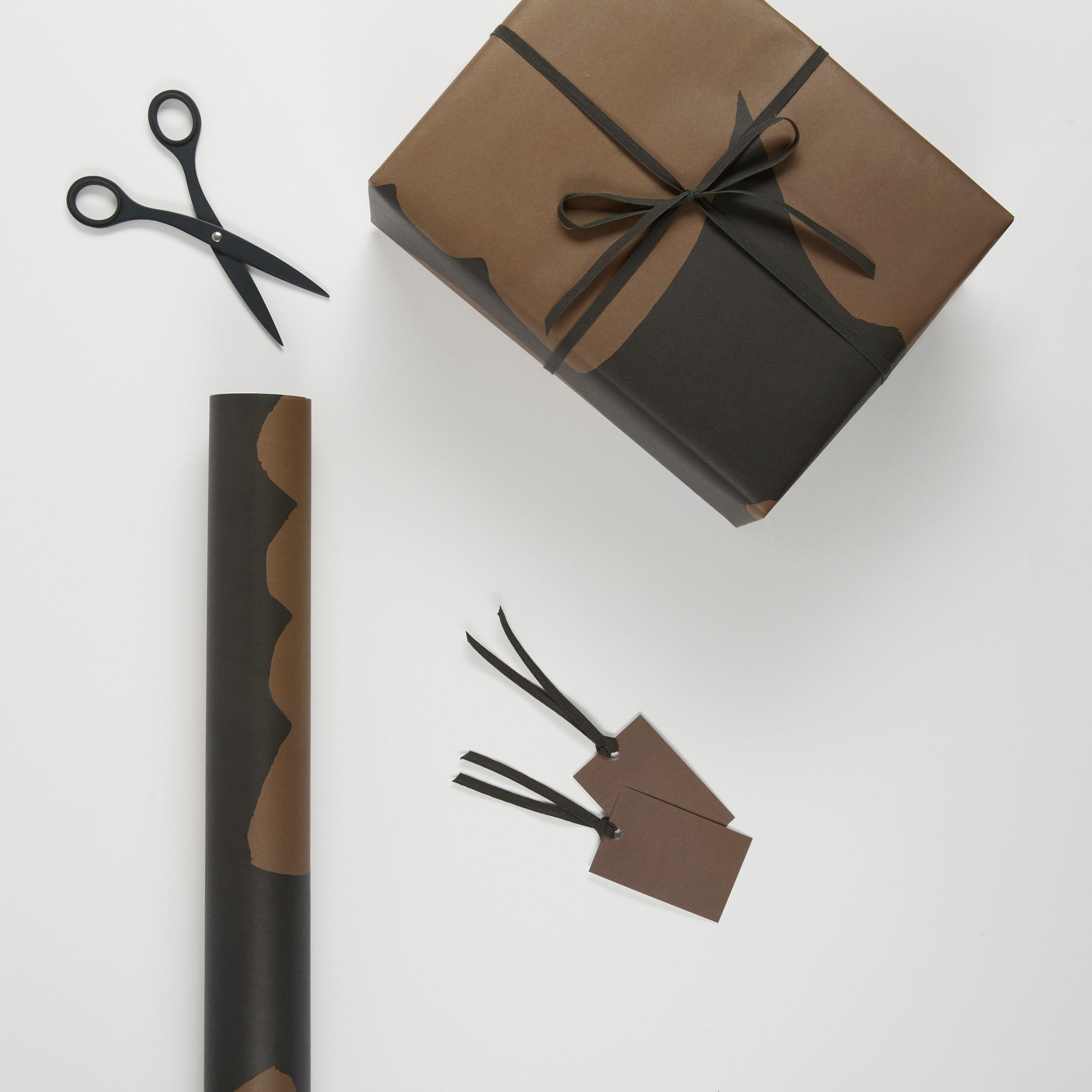 Recycled Paper Gift Tags - Flower (Deep Brown)
