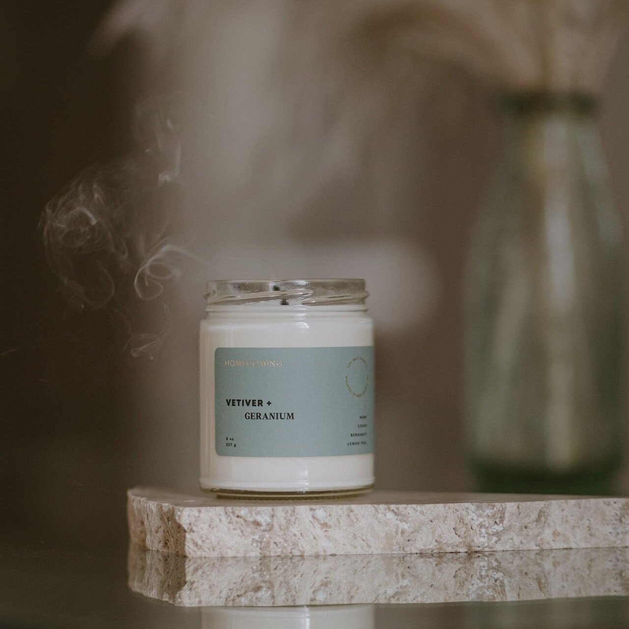 Vetiver + Geranium 8oz Soy Candle