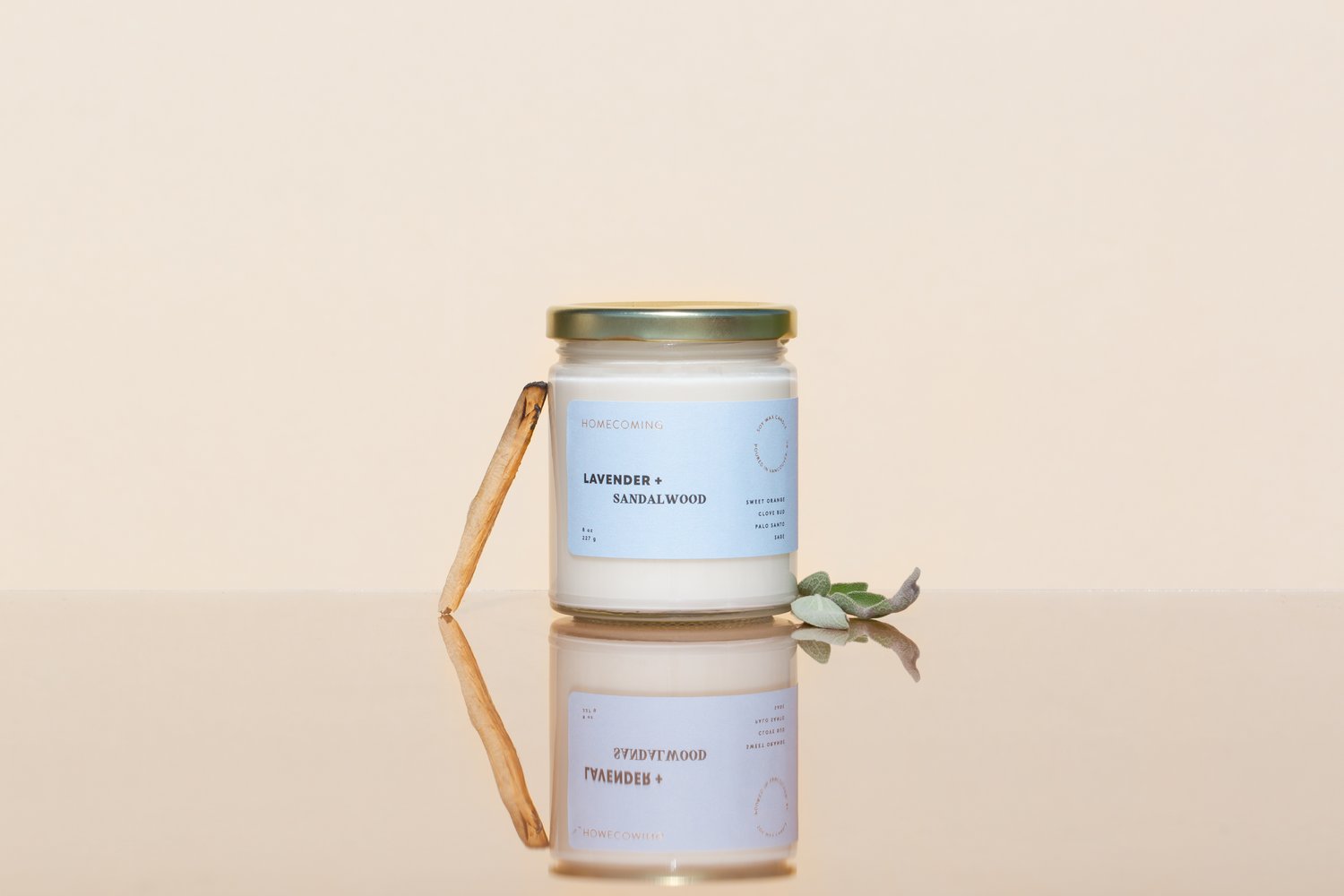Lavender & Sandalwood 8oz Soy Candle
