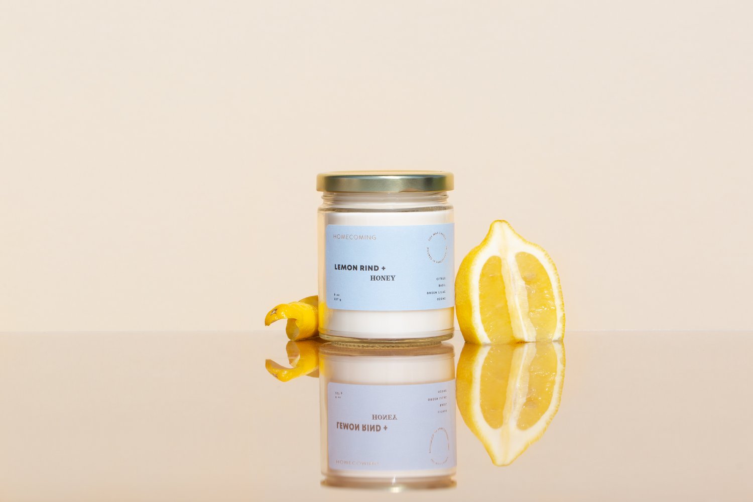 Lemon Rind & Honey 8oz Soy Candle
