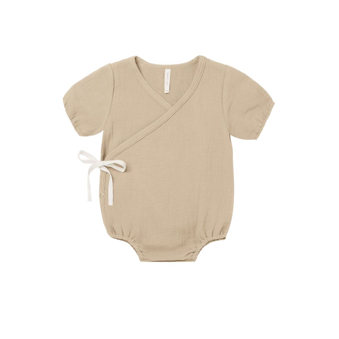 Woven Wrap Romper - Latte