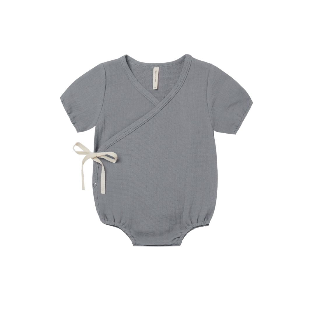 Woven Wrap Romper - Ocean