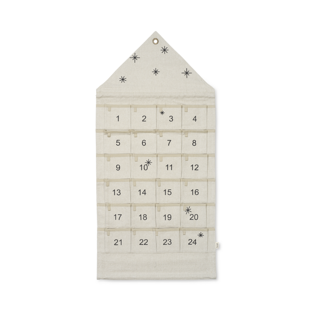 Star Advent Calendar - Wide (Sand/Black) Star Advent Calendar - Wide (Sand/Black)