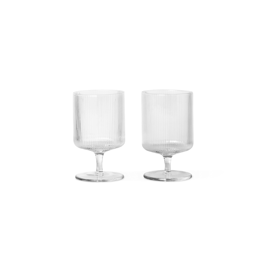 Ripple Wine Glasses (Set of 2) - Clear