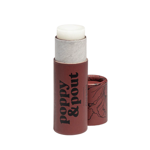 Poppy + Pout Natural Lip Balm Cinnamint .3oz