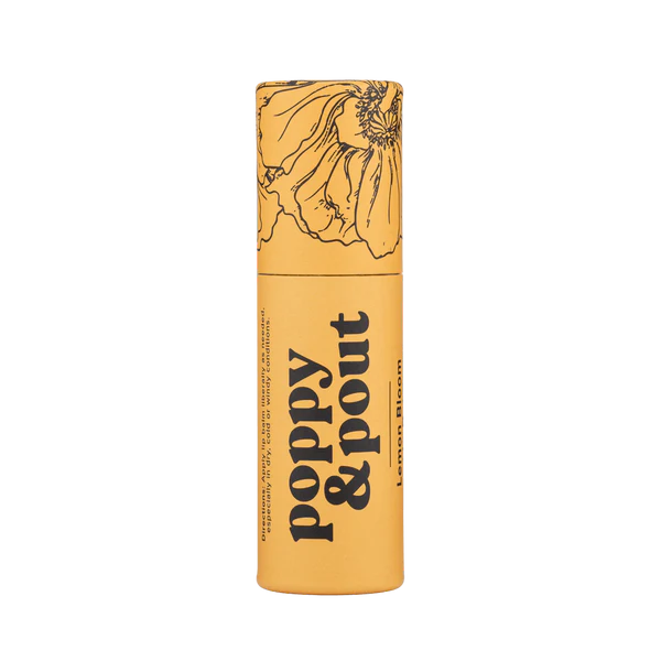 Poppy + Pout Natural Lip Balm Lemon Bloom .3oz