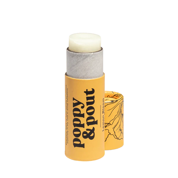 Poppy + Pout Natural Lip Balm Lemon Bloom .3oz