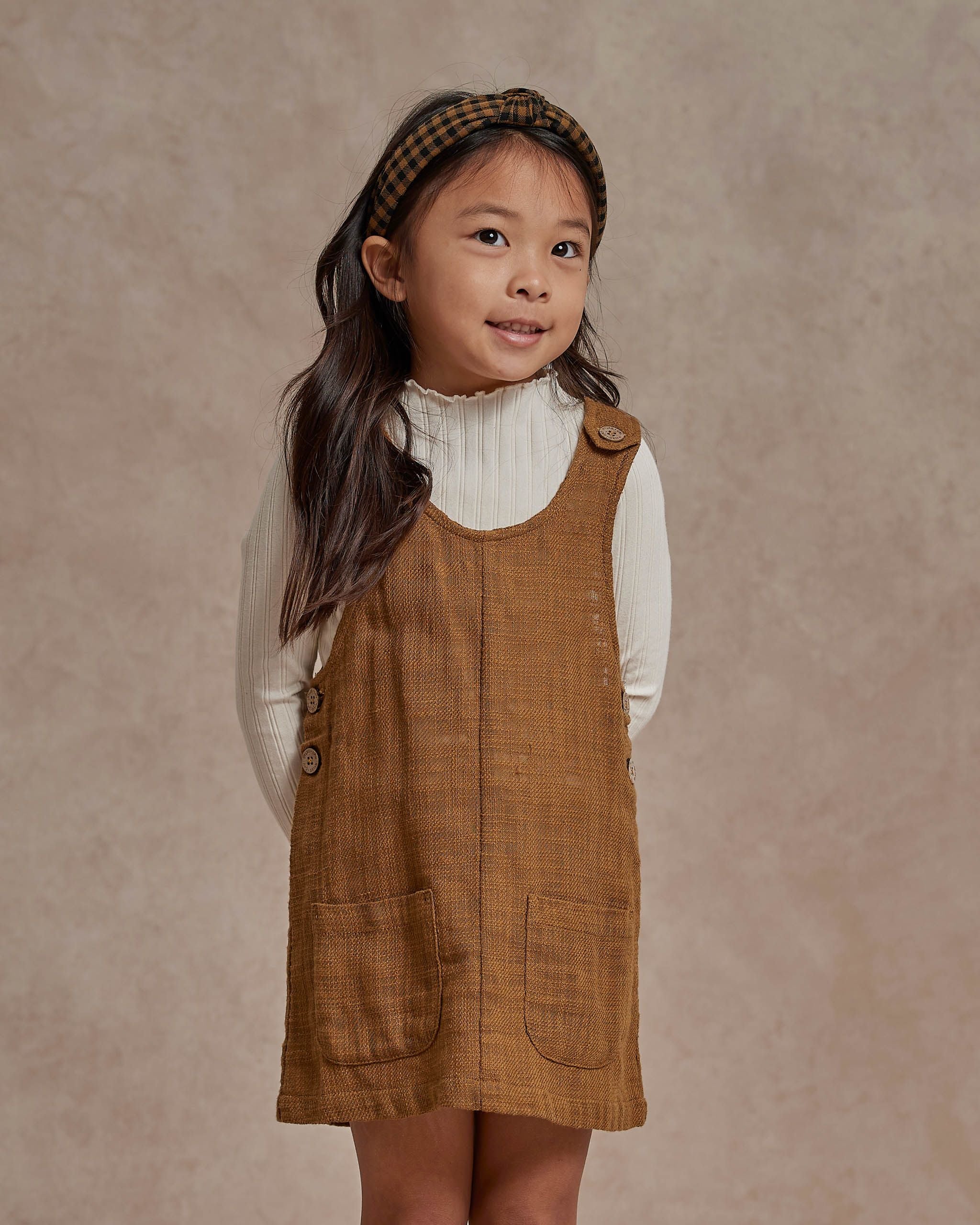 Corduroy Overall Dress - Chartreuse