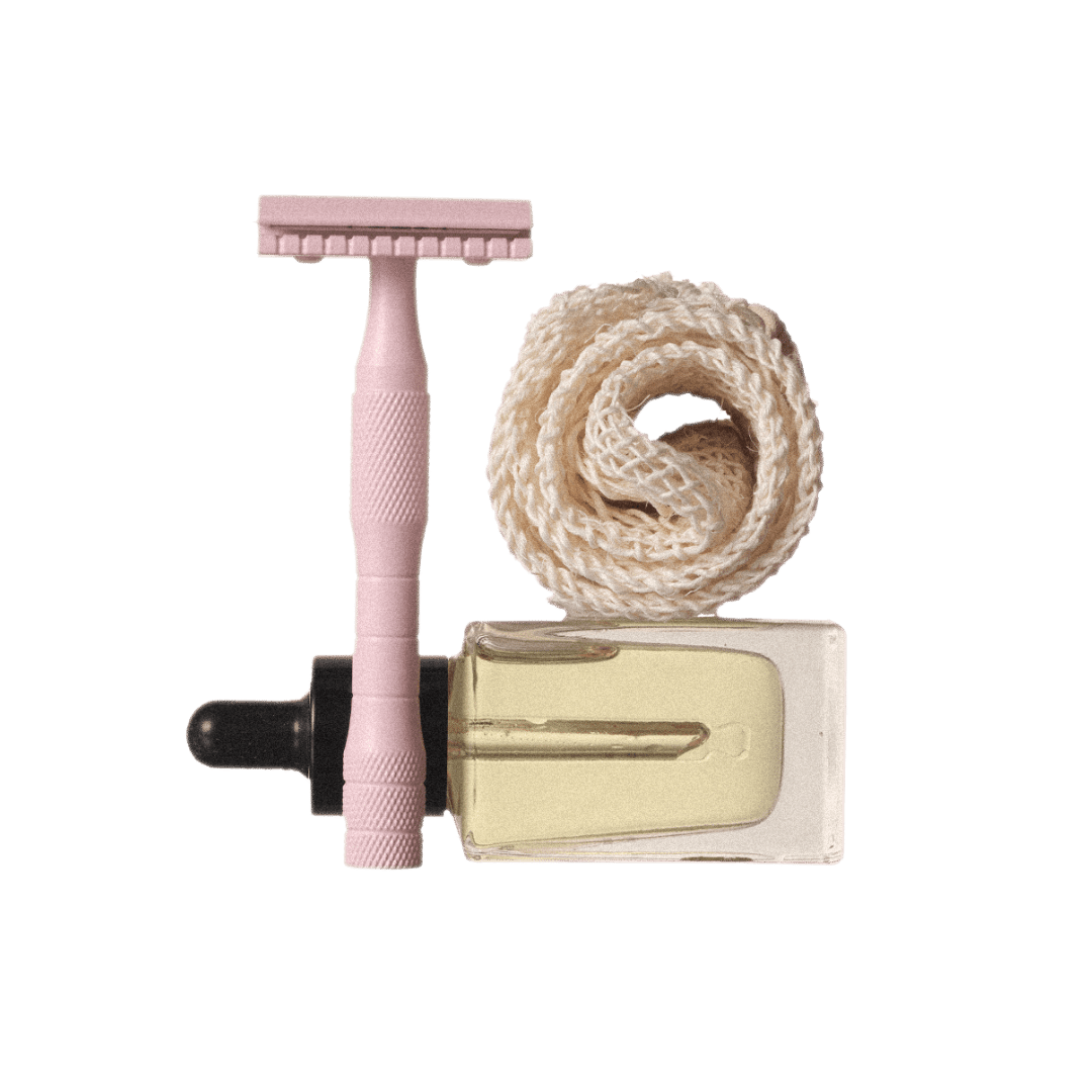 Well Kept Safety Razor Kit Dusty Rose