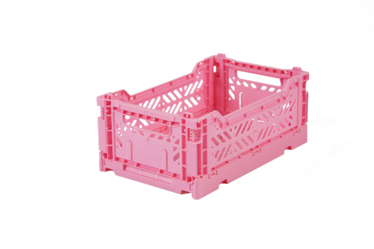 Mini Folding Crate - Baby Pink