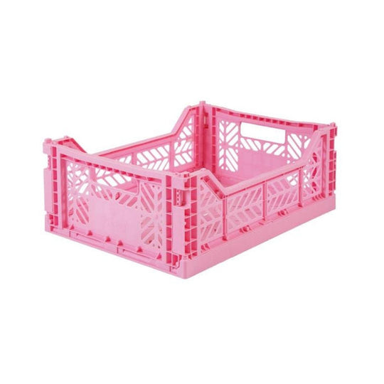 Midi Folding Crate - Baby Pink