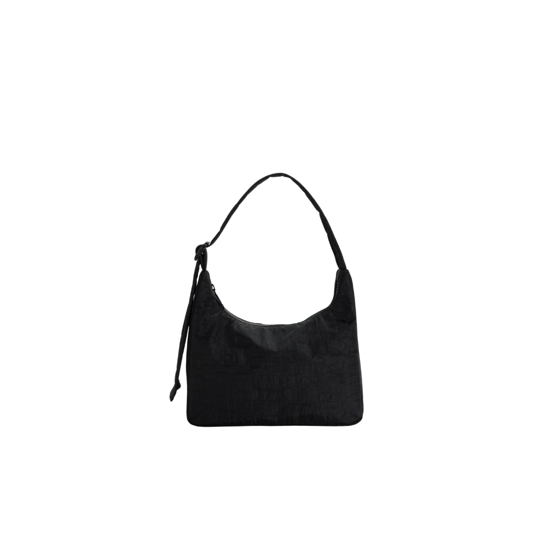 Mini Nylon Shoulder Bag - Black