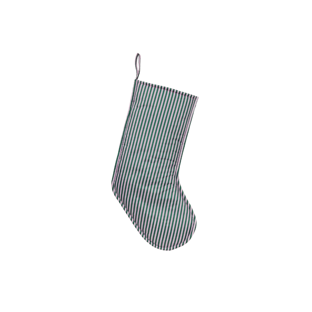 Holiday Stocking - Lilac Candy Stripe