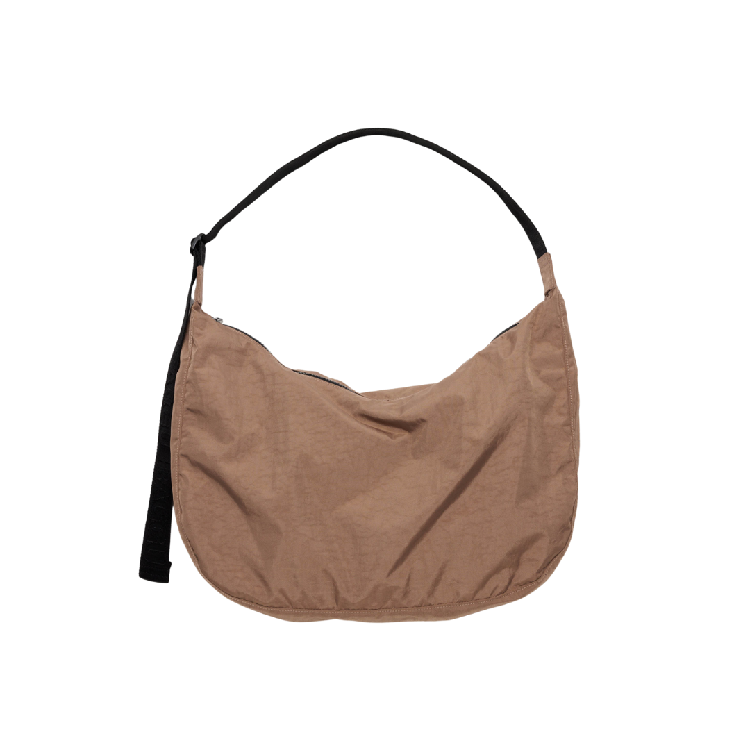 Large Nylon Crescent Bag - Cocoa