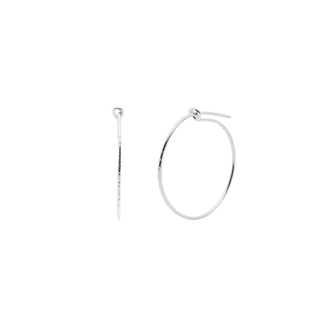 Pull Me Through Small Hoops - Sterling Silver