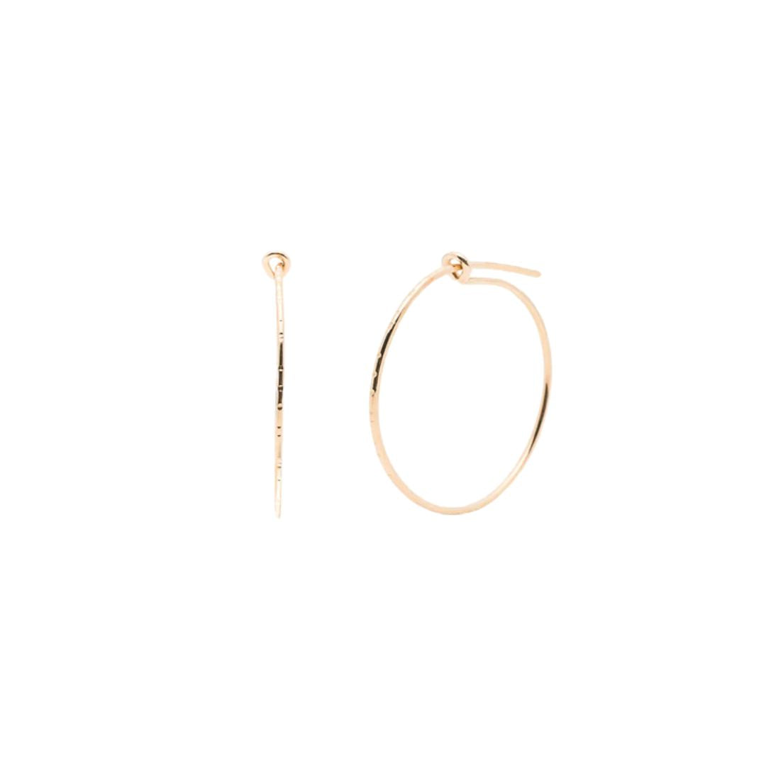 Pull Me Through Small Hoops - Gold Plated