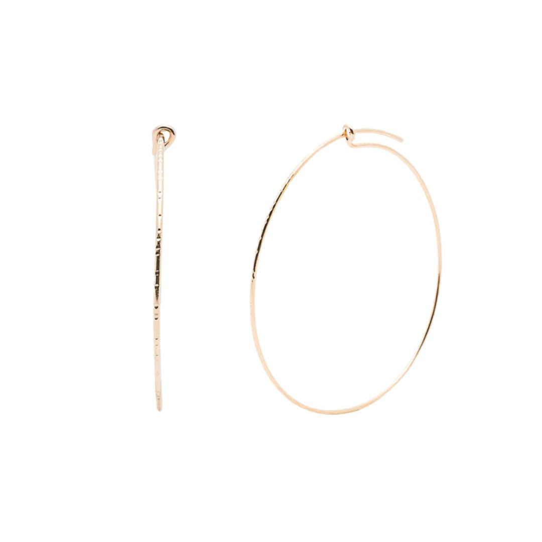 Pull Me Through Large Hoops - Gold Plated