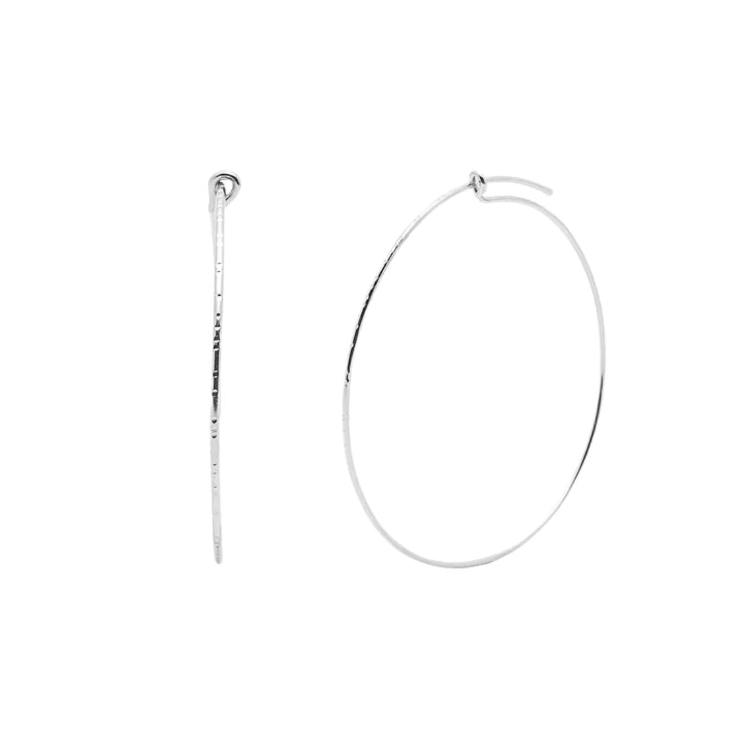 Pull Me Through Large Hoops - Sterling Silver