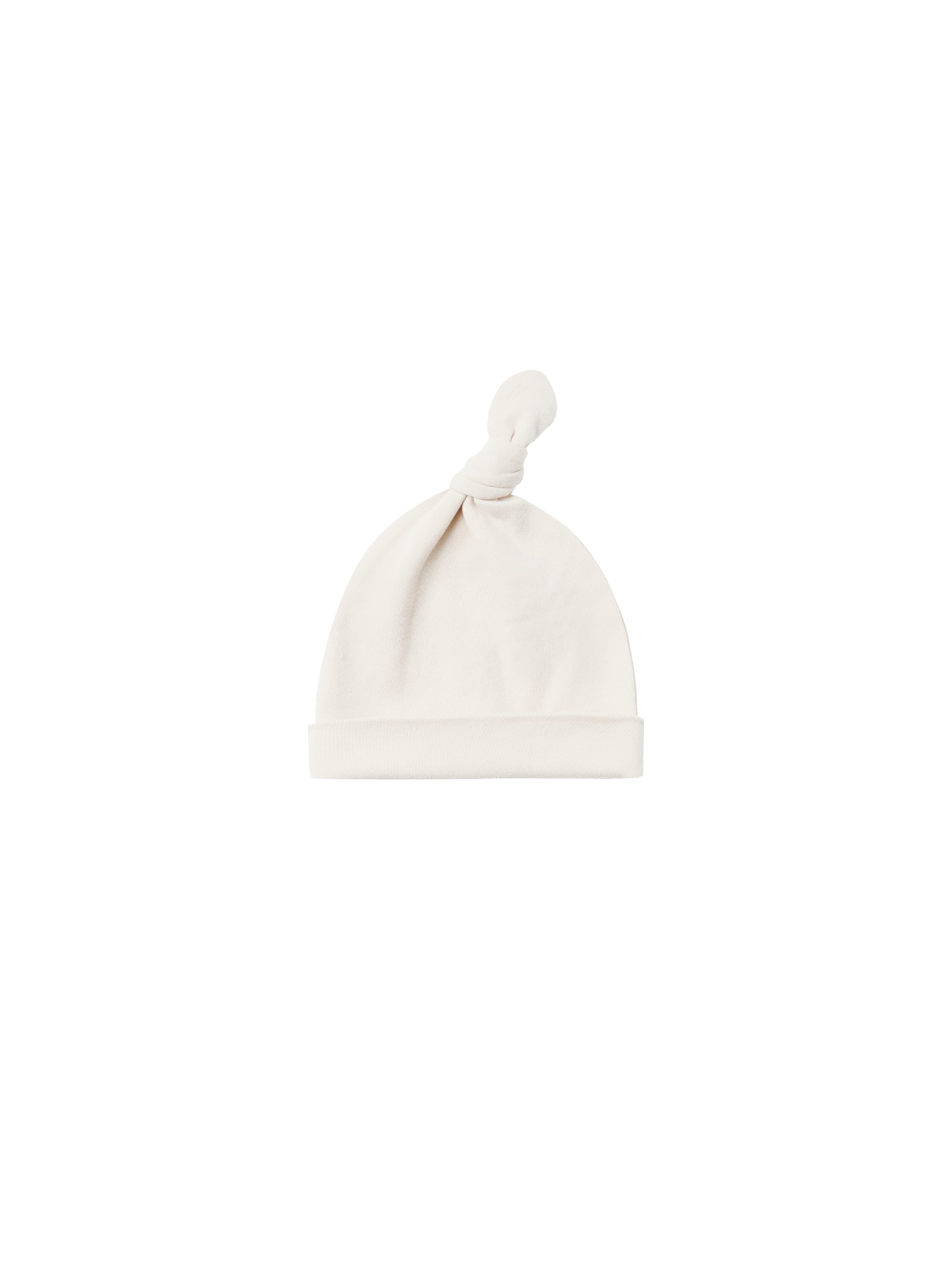 Knotted Baby Hat - Ivory (0-6M)