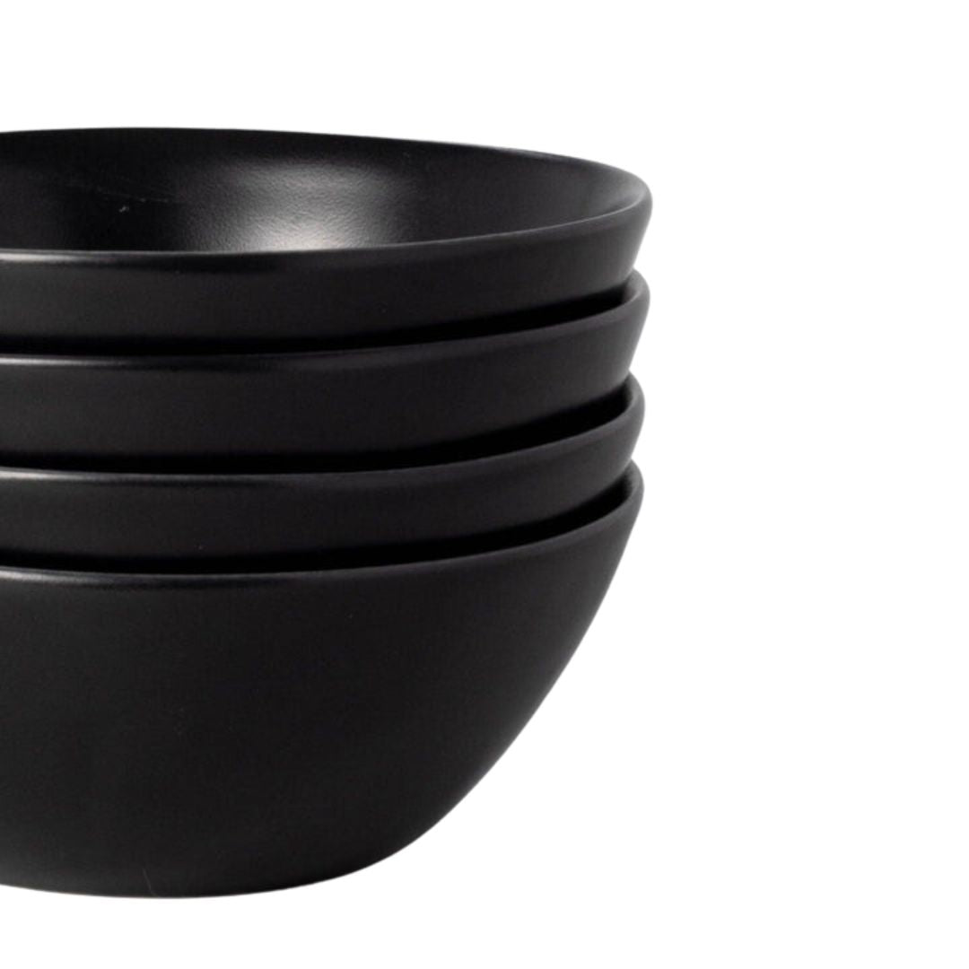 The Breakfast Bowls (Set of 4) - Ash Black