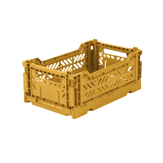 Mini Folding Crate - Mustard