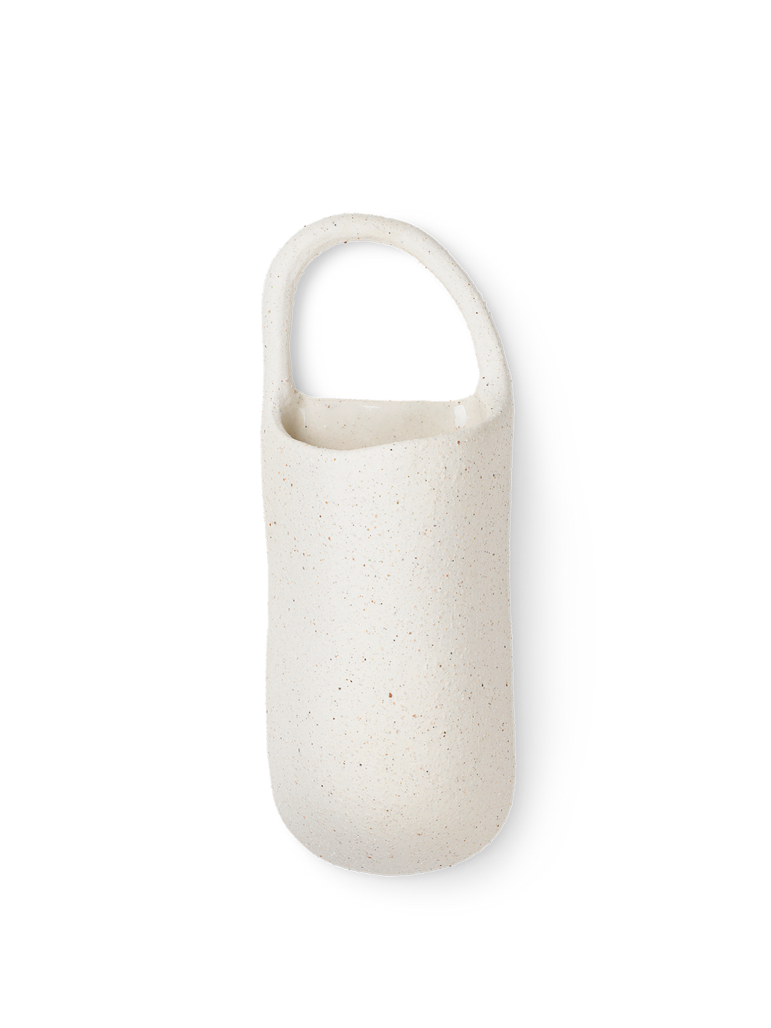 Speckle Wall Vase - Off White