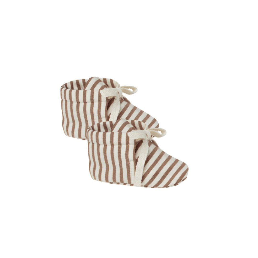 Baby Booties - Cocoa Stripe