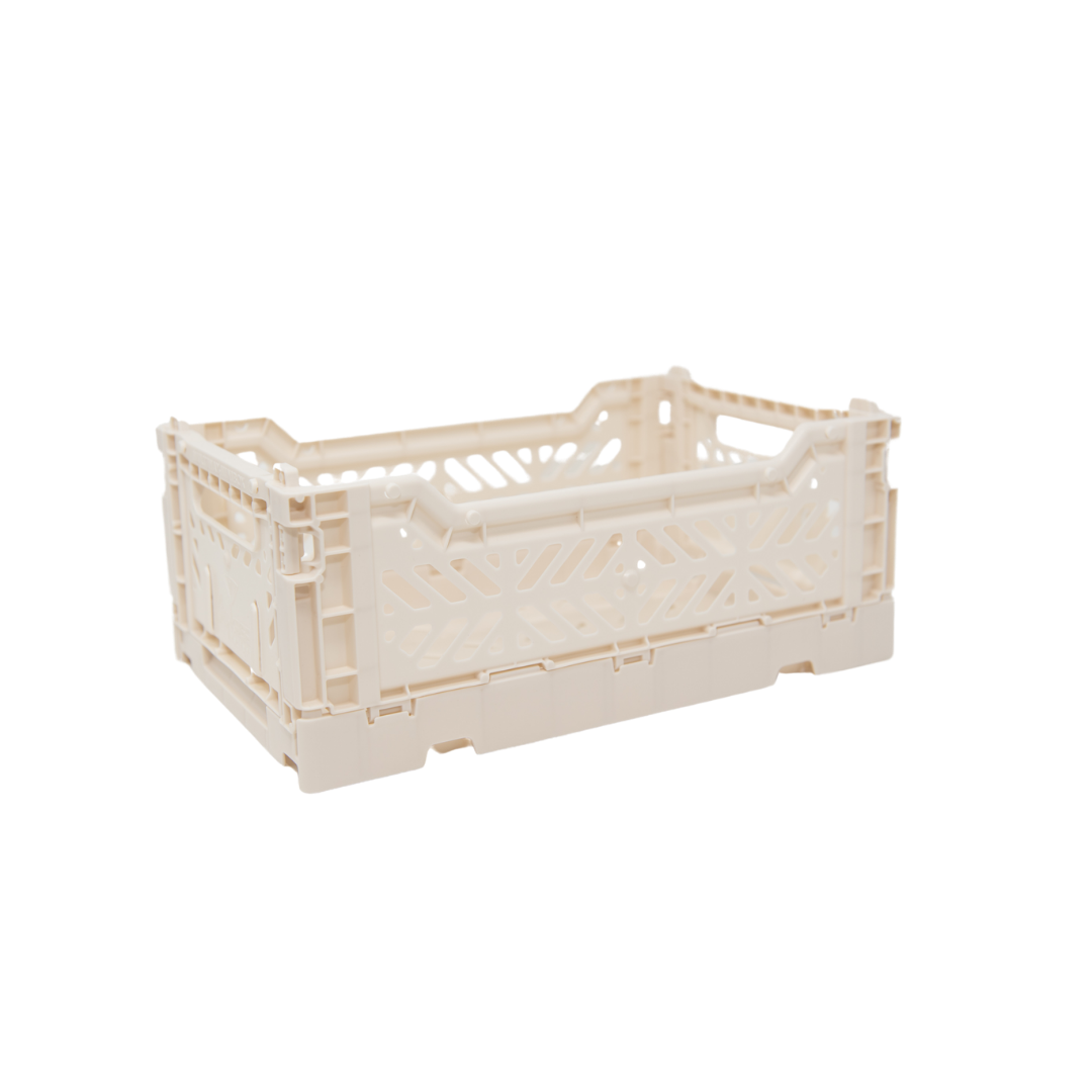 Mini Folding Crate - Coconut Milk
