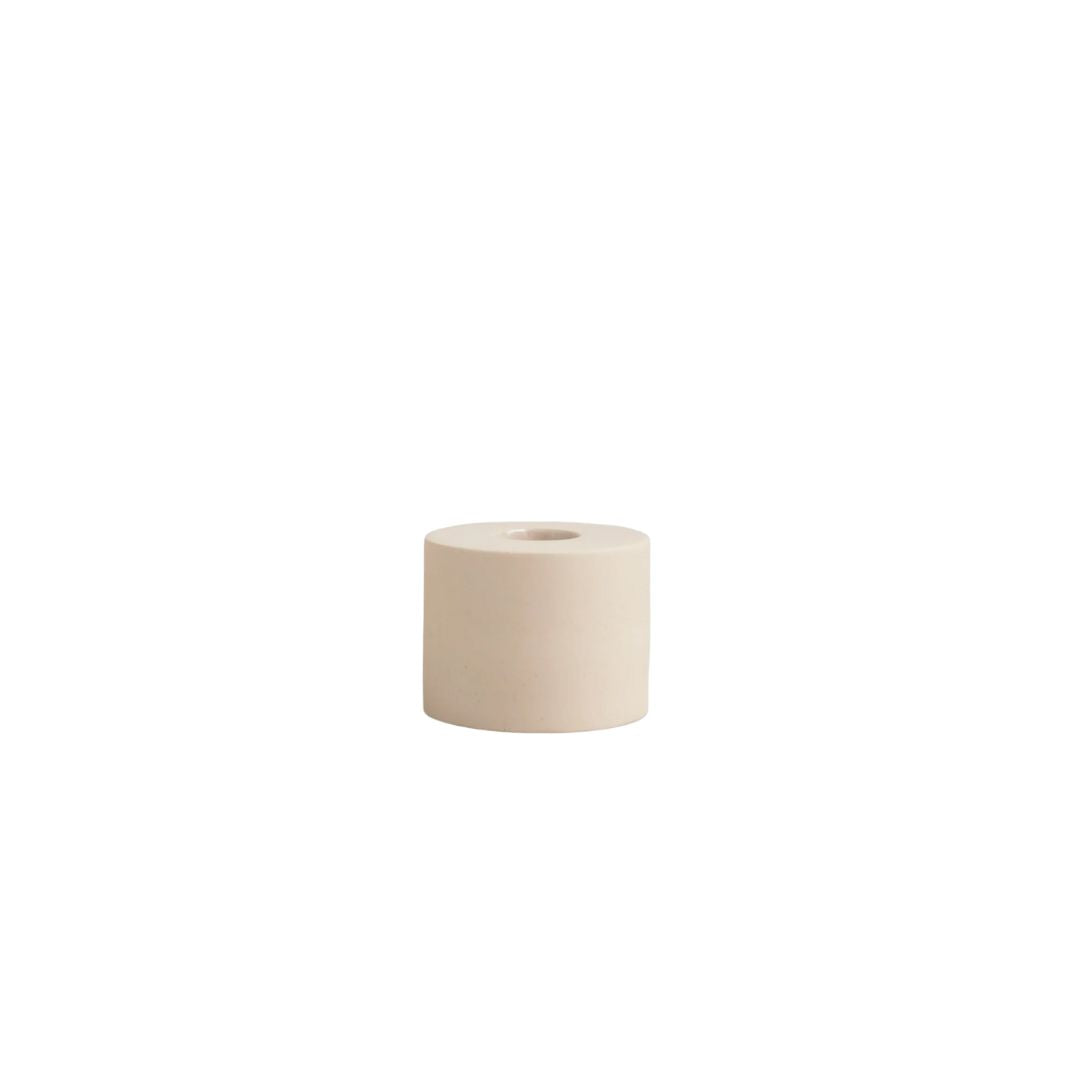 Petite Cylinder Ceramic Taper Holder - Sand
